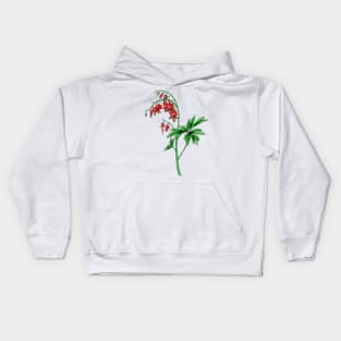 Red Bleeding Hearts Kids Hoodie